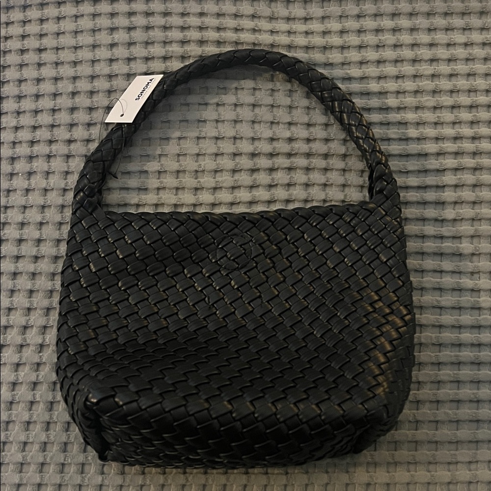 Sonoma Black Woven Shoulder Bag
